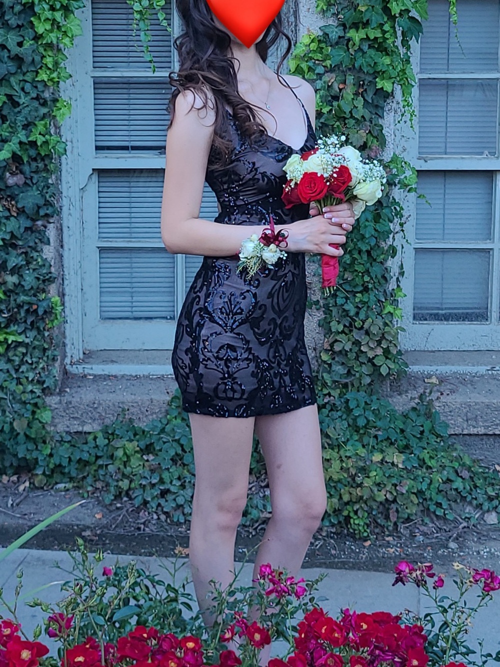 Black Sequin Bodycon Dress